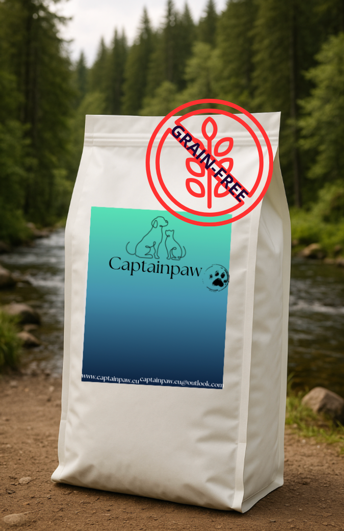 Captainpaw Graanvrij Zalm  100% Complete en Graanvrije Voeding voor Volwassen Katten